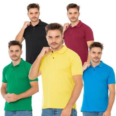 Imagem de Super Kit 5 Polos Ridens Elegância e Conforto  Oferta Exclusiva Veja, 