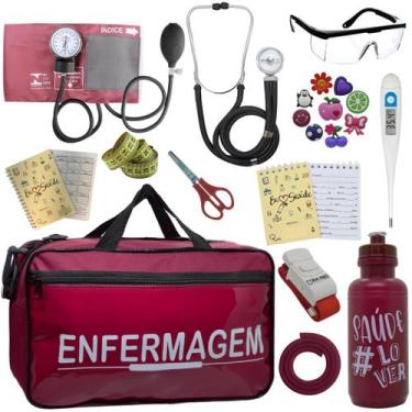 Imagem de Kit Bolsa Aparelho de Pressão Esfigmomanômetro Enfermagem Premium, VIN