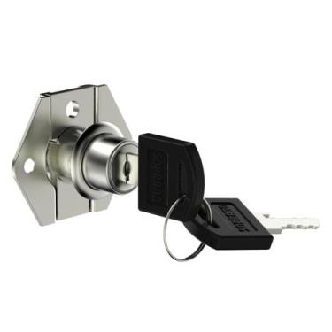 Imagem de Fechadura Para Moveis Armario Gavetas 22mm Niquelada Soprano