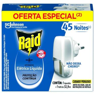 Imagem de Repelente Elétrico Líquido Raid Anti Mosquitos 1 Aparelho + 1 Refil de