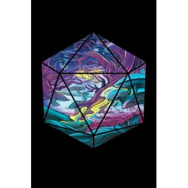 Imagem de Fantasy World D20 - Notebook for Nerdy Geeks: DIN A5 (6x9) notebook for roleplaying enthusiasts and pen and paper RPG fans with 120 lined pages and days of the week for the diary function