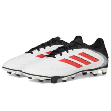 Imagem de adidas Tênis de futebol unissex Copa Pure 3 Club Firm Multi Ground, Branco/vermelho lúcido, preto, 12 Women/11 Men