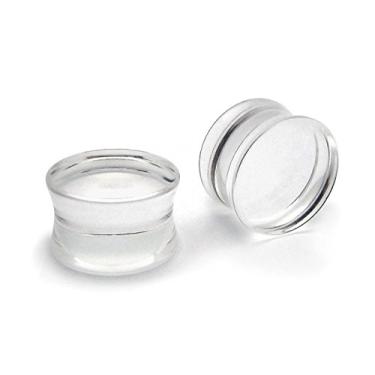 Imagem de Pierced Owl Plugues de selim duplos ultratransparentes de acrílico UV, vendidos em par, Acrílico, Sem pedras preciosas