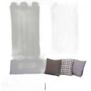 Imagem de Cortina Creme Para Janela Sala E Quarto 2,20 X 1,50 Varão - Fabritex