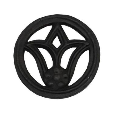 Imagem de Rosácea Decoração de Ferro Flor de Lírio Grade Portão 15cm - UNICLÁUDI