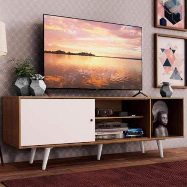 Imagem de Rack para Sala TV até 65 Polegadas com Pés Dubai Madesa 01, Rustic/Bra