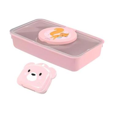 Imagem de Kit Infantil Ludico Porta Lenços Umedecidos Saboneteira Porta Sabonete