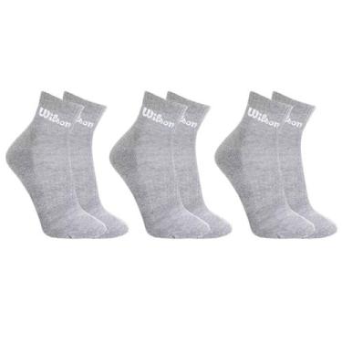 Imagem de Kit 3 Pares Meias Wilson Cano Médio Feminino 34-38, Cinza