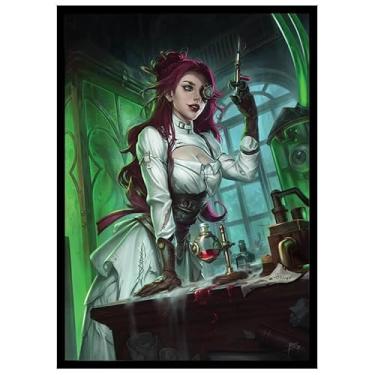 Imagem de Fantasy North - Claudia Hest - Maniacal Mutagist - 100 Smooth Matte TCG Trading Card Sleeves - Fits Magic MTG Commander Pokemon and Other Card Games - Playing Card Sleeves (FN143S)