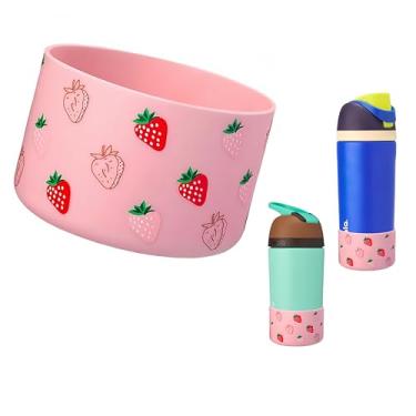 Imagem de FLORAPELL Bota para garrafa de água infantil Owala 473 ml, amortecedor inferior de silicone protetor para garrafas infantis Owala Acessórios Freesip 397 g, sem BPA e capa de borracha antiderrapante