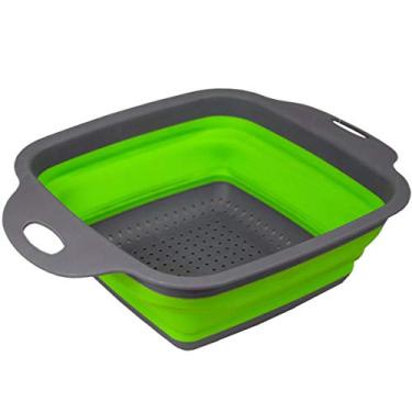 Imagem de Brandobay Coador de cozinha dobrável de fácil armazenamento - Escorredor dobrável - tamanho de 21,6 cm x 28,6 cm