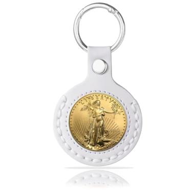 Imagem de orbixa 1 chaveiro de porta-moedas AA, porta-moedas, porta-chips para medalhão AA, suporte de moeda de sobriedade, moeda de desafio padrão, moedas de recuperação, fichas e medalhão (bege - 34 mm), Bege