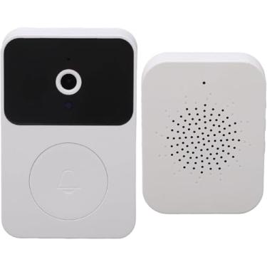 Imagem de Campainha Com Câmera Wifi S Fio Interfone Inteligente com Câmera e Áudio Wi-Fi Visão Noturna Infravermelha