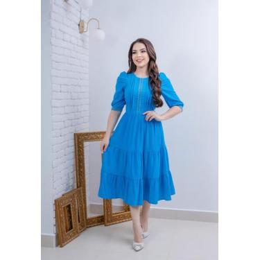 Imagem de Vestido Feminino Três Marias Ciganinha Casual Básico de Festa Soltinho