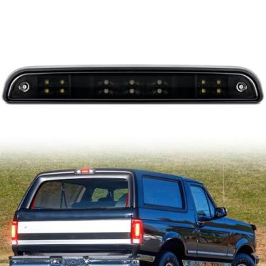 Imagem de Nilight Luz traseira da terceira luz de freio, montagem alta, 3ª parada, luz de ré, lente fumê compatível com Ford F150 1994 1995 1996 F250 F350 Bronco 1992 1993 1994 1995 1996 1997 Lâmpada de cabine