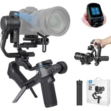 Imagem de Fei-yu Tech SCORP 2 Gimbal Stabilizer DSLR e câmera sem espelho, rastreamento de IA integrado, Gimbal de 3 eixos para Sony/Canon/Nikon/Fujifilm/Panasonic, tela sensível ao toque, fotografia vertical