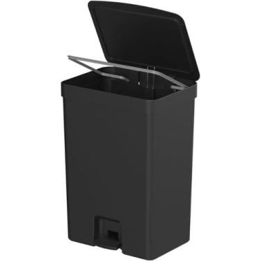 Imagem de Lixeira Dupla OU com Pedal Trium 50L - Preto