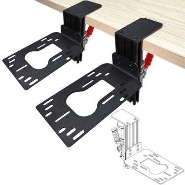 Imagem de WELLMETE 2 Set Hotas Flight Desk Mount for Flight Game Dual Joystick Compatible with Thrustmaster Flight Joystick and Throttle T16000, Hotas X, Hotas One, Hotas 4, SimTask and TurtleBeach Flightdeck