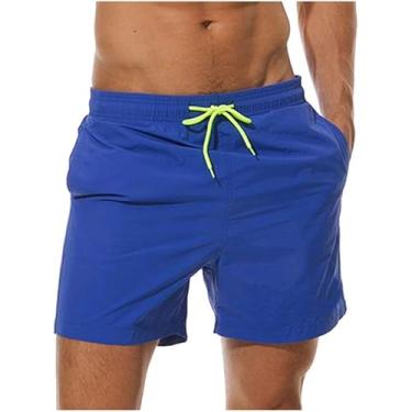 Imagem de Shorts De Natação Masculinos Sunga De Banho Com Malha Forrada Com Cordão Cós Shorts De Surf