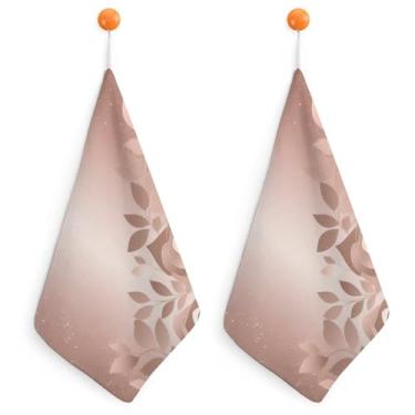 Imagem de VFMKT Toalhas de mão de microfibra absorvente macio decorativo toalha de banheiro leve respirável rosa papel de parede cozinha toalhas de prato para hotel spa academia decorações de casa 2 peças