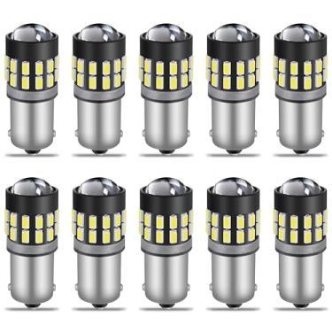 Imagem de QAUBEN BA9S BA9 12146 1445 1705 Luz LED branca 12V-24V 30 SMD 3014 Chipset Lente Projetor 6253 64111 Lâmpada para Mapa Domo Porta-malas de cortesia Placa de licença Porta-luvas Luz de marcação lateral