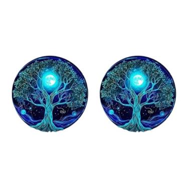 Imagem de KiBcsLic Conjunto de 2 Porta-copos para Carro, Acessórios para Bebidas, Design Funcional, Azul