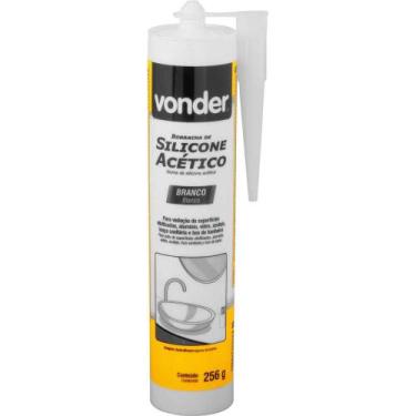 Imagem de Borracha de Silicone Acético Branco 256 g - VONDER