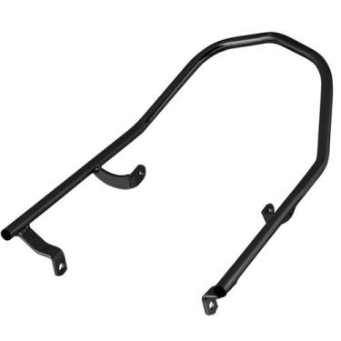 Imagem de Alça Moto Honda Pop 100 2007 a 2015 Cromo Forte Modelo Sport, PRETO, P