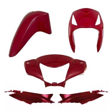Imagem de Kit Carenagem Moto Honda Biz 125 KS ES 2006 a 2010 4 Peças Cromo Forte