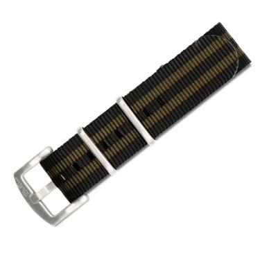 Imagem de BluShark – Pulseira de relógio de nylon premium original – Vários tamanhos e estilos, BOND OLIVE, 20mm Premium Brushed Buckle