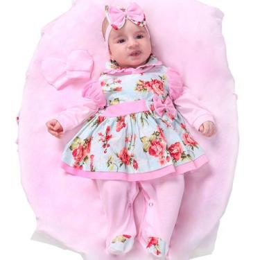 Imagem de Saída de Maternidade Menina Aconchego Charmosinha Floral Verde Água 5 
