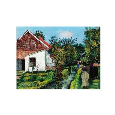 Imagem de Marice Utrilo Famous Paintings Wall Art - Pictures Wall Art Decor-Bedroom Wall Art Painting-Reprodução em tela - Castelo 3/60x80cm24x31inch Sem moldura