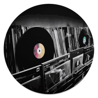 Imagem de Cobertor de flanela Queen Size macio leve conforto bonito discos de vinil toalha de praia toalha de mesa redonda para sofá-cama casa sala de estar