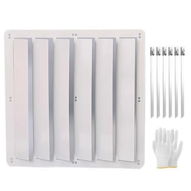 Imagem de MAAOBR Placa guia de ar para unidade externa de ar-condicionado, tela de proteção para saída de ar em aço galvanizado, defletor anti-sopro direto(Square,58cm/22.8in)