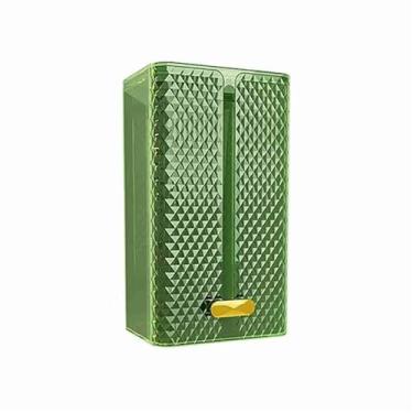 Imagem de Capa para caixa de lenços de papel Suporte de toalha papel, dispensador fixado na parede, caixa tecido sem perfuração, guardanapo convidados, suporte para banheiro(Green)