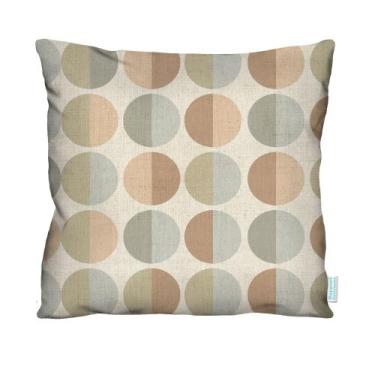 Imagem de Capa de Almofada Decorativa Rosa e Cinza Abstrata 100% Algodão para So