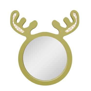 Imagem de Espelho Decorativo Infantil 48x44cm Amarelo Alce