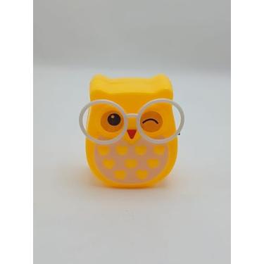 Imagem de Abajur, Luminária Infantil, Desenho Coruja Amarela para Tomada, LED Noturno, Luz Suave para Quarto