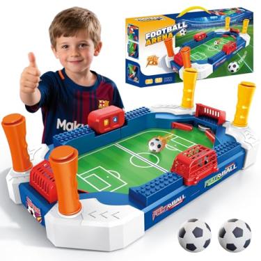 Imagem de ZYYBQW Mini jogo de mesa de pebolim portátil, jogo de tabuleiro de futebol de mesa infantil para crianças de 3, 4, 5, 6, 7, 8 a 12 anos, máquina de pinball para jogos de futebol, uso interno e externo