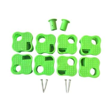Imagem de YIJU 8 peças de protetores de piso para cadeira de acampamento, substituição de pés, versátil, prático, portátil, conector, peças premium, profissional, Verde