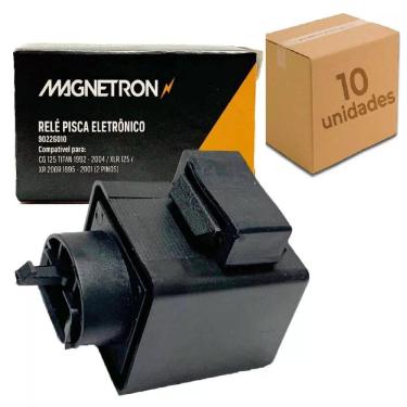 Imagem de Rele Pisca Honda Cg Titan 1995 A 2003 2P Eletronic Magnetron Kit Com 10 Peças