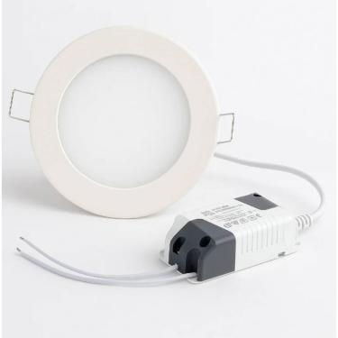 Imagem de Plafon Painel de LED Redondo de Embutir 15cm de diâmetro Bivolt (110/220V)- 9W - 6500k