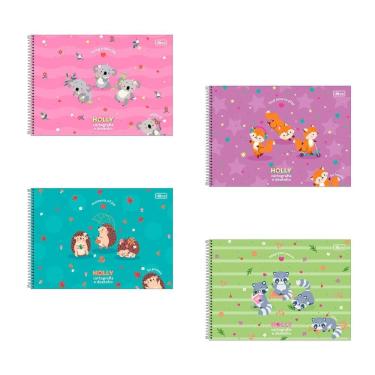 Imagem de Caderno espiral capa dura cartografia 80fls Holly Tilibra