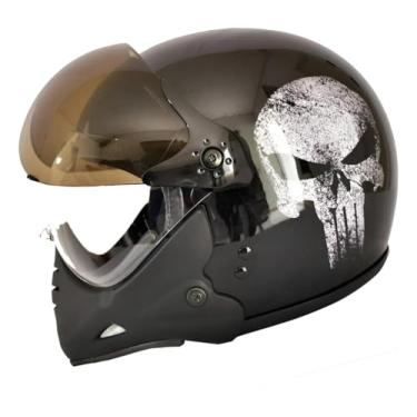 Imagem de Capacete Peels F21 Caveira Justiceiro Custom Com Queixeira (58)