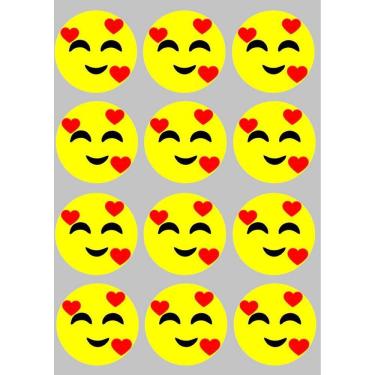 Imagem de Kit 12 Imãs De Emoji Apaixonado