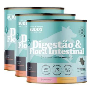 Imagem de 3 Suplemento Alimentar Cães Buddy Nutrition Digestão Flora