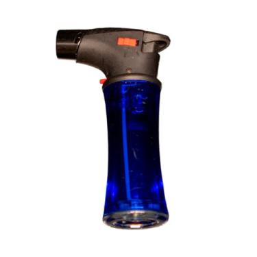 Imagem de Maçarico de Mesa, Azul, Acendimento Automático, Recarregável com Gás Butano