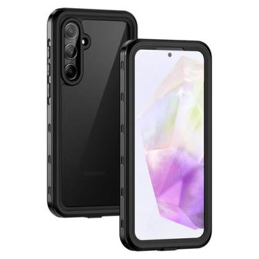 Imagem de Capa Lanhiem para Samsung Galaxy A35 5G IP68 impermeável preta