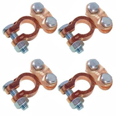 Imagem de Kit 04 Terminal De Bateria Universal Reforçado Metal Modelo Sapão pólo