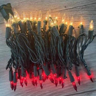 Imagem de Luces de Navidad mimigogo Rojas y Transparentes 13FT 50 Bombillas Inca